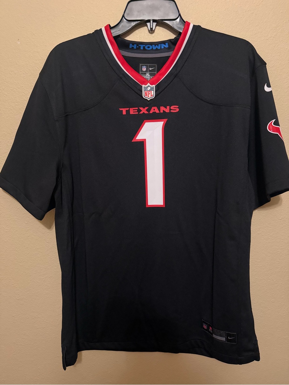 NWT Nike Stefon Diggs Houston Texans #1 Youth XL Game Jersey Black NFL New